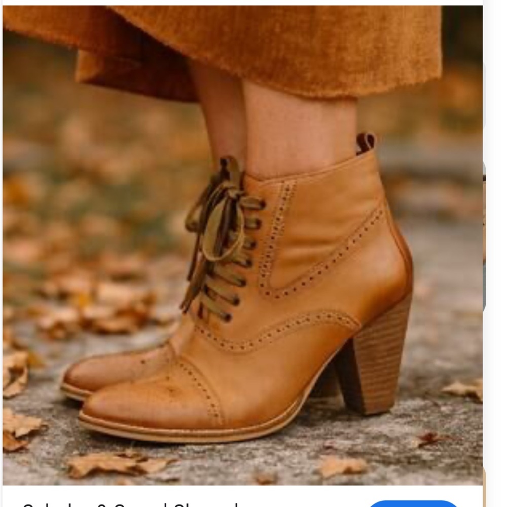 Schuler and sons 10 Lace-Up Leather Ankle Boots - Tan
